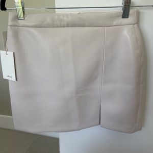 Aritzia leather skirt- vin gris